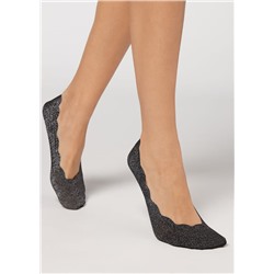Unsichtbare Socken mit Glitzer