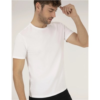 Beyaz Slim Fit Basic Tişört