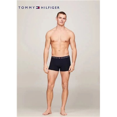 Мужские удобные эластичные хлопковые шелковые трусы-боксеры Tommy Hilfige*r  ОРИГИНАЛ!