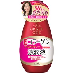 KOSE COSMEPORT Grace One Антивозрастное молочко для лица с коллагеном 3 в 1 после 50 лет, бутылка с дозатором 230 мл