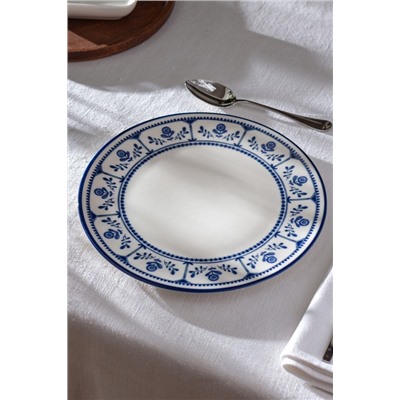 Rêve Bleu Celeste Servis Tabağı - 25 cm - Mavi/Beyaz