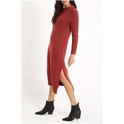 Vestido-jersey Rojo teja