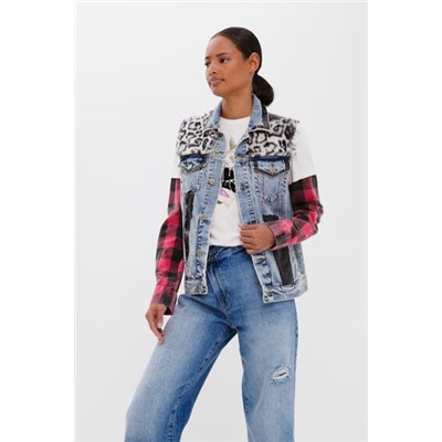 Chaleco vaquero animal print