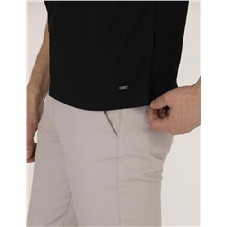 Siyah Slim Fit Dokulu Polo Yaka Tişört