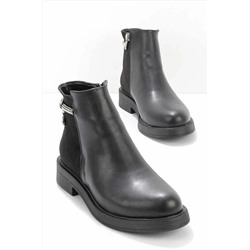 Bambi Siyah Siyah Süet Kadın Bot & Bootie K02137040009