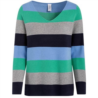 Damen Strickpullover mit Blockstreifen
