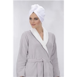 PROSLİM Havlu Saç Kurulama Bonesi - Düğmeli - Mikrofiber - Beyaz - 3'lü 1204-AFM