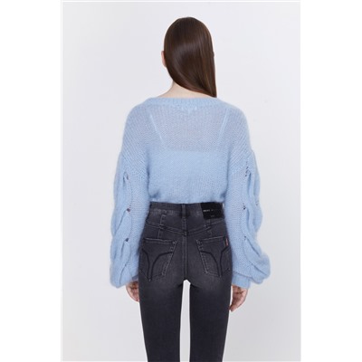 Jersey de lana y mohair Celeste