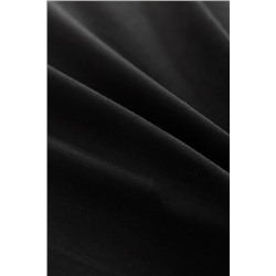 Ciel King Size %100 Pamuk Lastiksiz Saten Çarşaf - Siyah