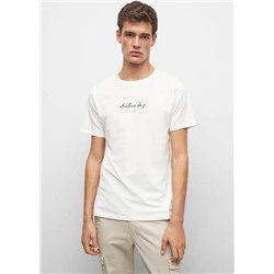 Camiseta algodón mensaje -  Niño | MANGO OUTLET España