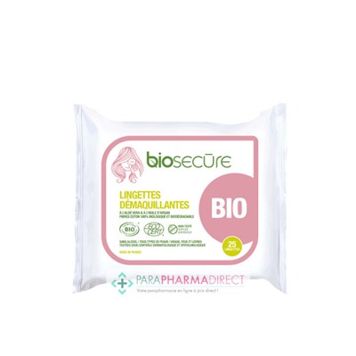 Bio Secure Lingettes Démaquillantes x25