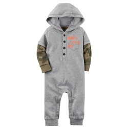 Hooded French Terry Jumpsuit