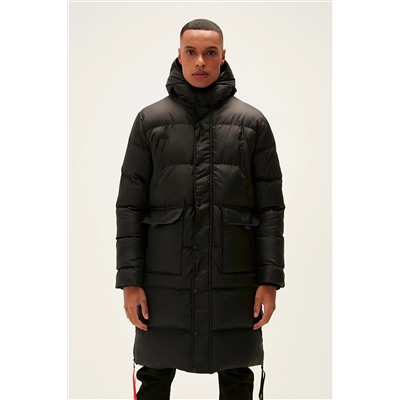 Bad Bear Goose Tail Puffer Siyah Erkek Kapüşonlu Uzun Mont 22.02.15.001-C01