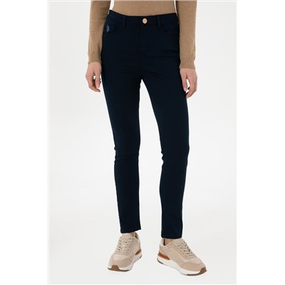 Kadın Lacivert Toothpick Fit Kanvas Pantolon
