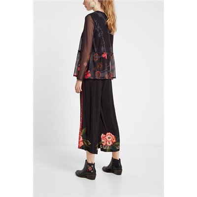 Camiseta floral transparencias