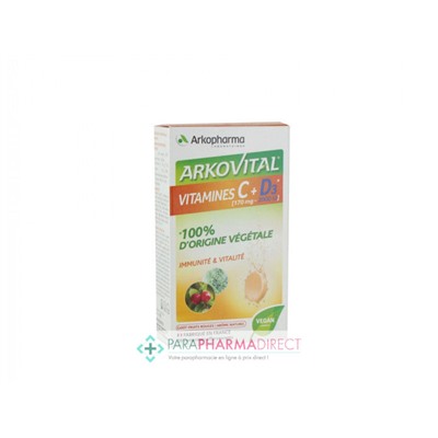 ArkoPharma ArkoVital Vitamines C+D 20 comprimés effervescents