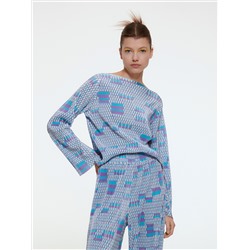 Bluse mit originellem Druckmuster