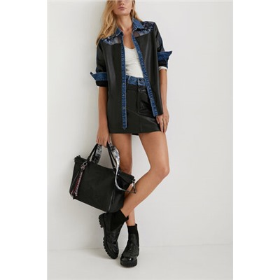 Minifalda slim doble cintura
