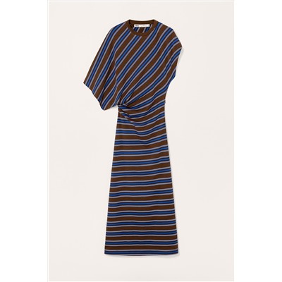 LIMITED EDITION STRIPED DRAPED DRESS