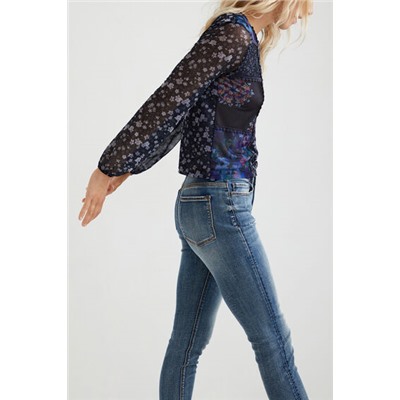 Camiseta tul flores
