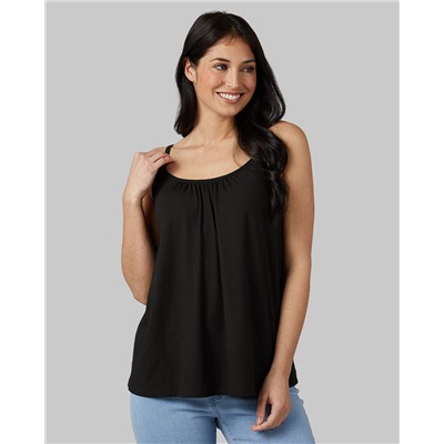 WOMEN'S SOFT RIB FLOWY BRA CAMI