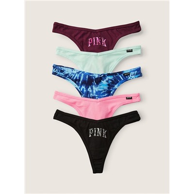 5-PACK COTTON THONG PANTY