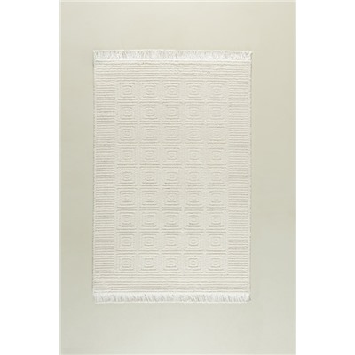 Laura Saçaklı Halı - Krem - 200x290 cm