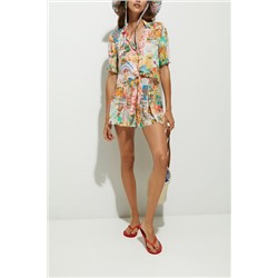 Pantalón short hawaiano lúrex