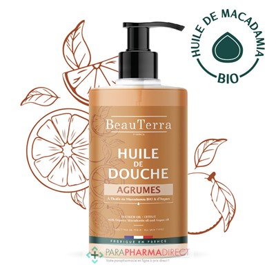 BeauTerra Huile de Douche - Agrumes 750 ml