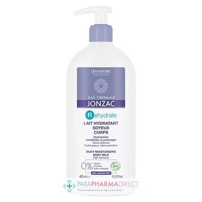 Eau Thermale Jonzac - Rehydrate - Lait Hydratant Soyeux Corps BIO 400ml
