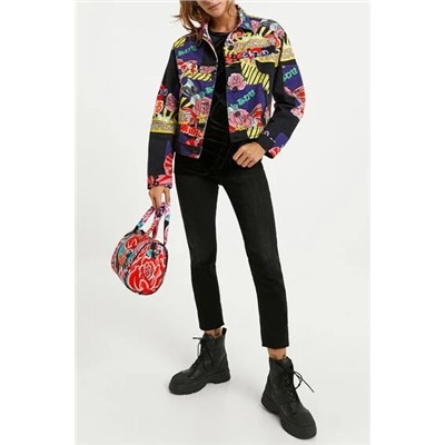 Chaqueta trucker estampada