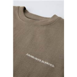 T-SHIRT WITH EMBROIDERED SLOGAN