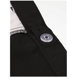 Boys Black Longer Length Skinny Leg Trousers 2 Pack