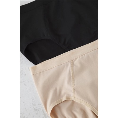 Siyah-Ten 2'li Paket Yüksek Bel Toparlayıcı Büyük Beden Külot TBBSS25CM00001
