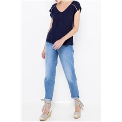 Camiseta de lino Azul marino
