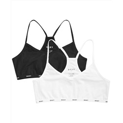 DKNY Little & Big Girls 2-Pk. Racer-Back Cotton Bras
