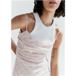 Vestido midi estampado cuadros
