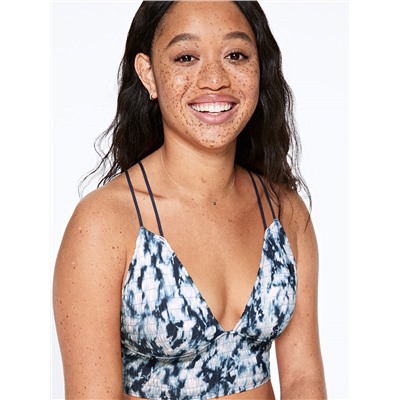 SMOCKED TRIANGLE BRALETTE