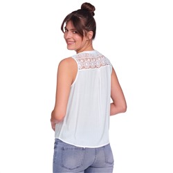 Damen Blusentop in Crepp-Optik