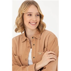 Kadın Camel Jean Gömlek