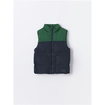COLOUR BLOCK PADDED GILET