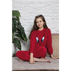 ASEL PİJAMALARI Çocuk Peluş Pijama Takımı 2794