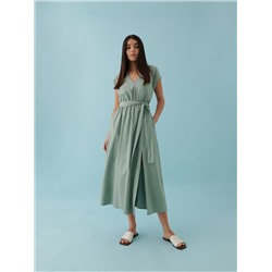 Kleid Aus Leinen-Mix