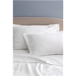 Marjolaina %100 Pamuk King Size Yatak Örtüsü - Beyaz