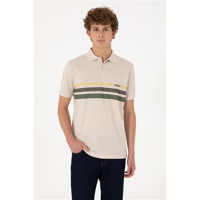 Erkek Regular Fit Polo Yaka Taş Tişört