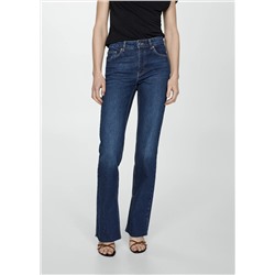 Jeans rectos tiro medio aberturas