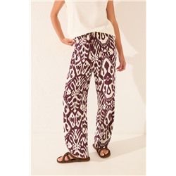 Pantalón largo viscosa estampado flores