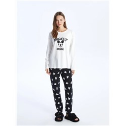 LC Waikiki Bisiklet Yaka Mickey Mouse Baskılı Uzun Kollu Kadın Pijama Takımı, LCW DREAM                                            
                                            Bisiklet Yaka Mickey Mouse Baskılı Uzun Kollu Kadın Pijama Takımı