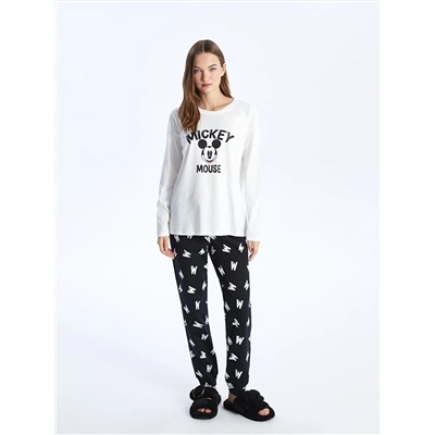 LC Waikiki Bisiklet Yaka Mickey Mouse Baskılı Uzun Kollu Kadın Pijama Takımı, LCW DREAM                                            
                                            Bisiklet Yaka Mickey Mouse Baskılı Uzun Kollu Kadın Pijama Takımı