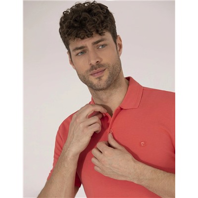Pembe Slim Fit Polo Yaka Basic Tişört